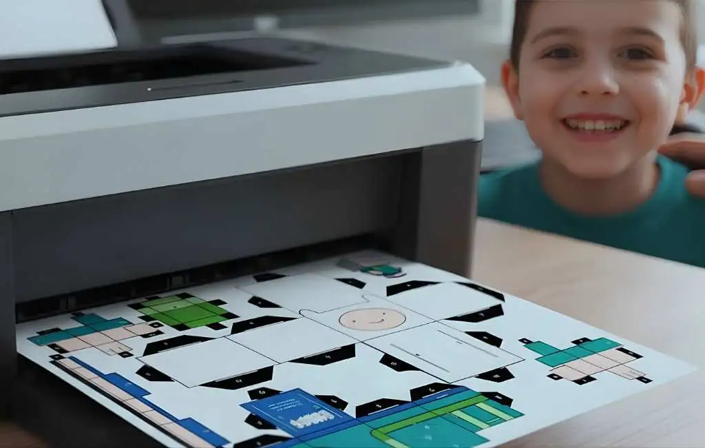 Molde de personagem sendo impresso